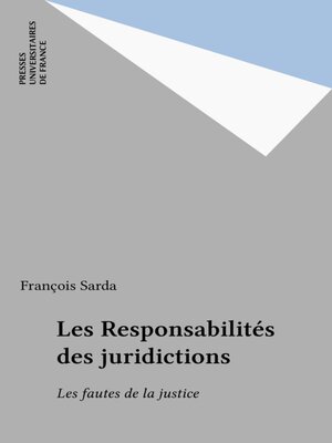 cover image of Les Responsabilités des juridictions